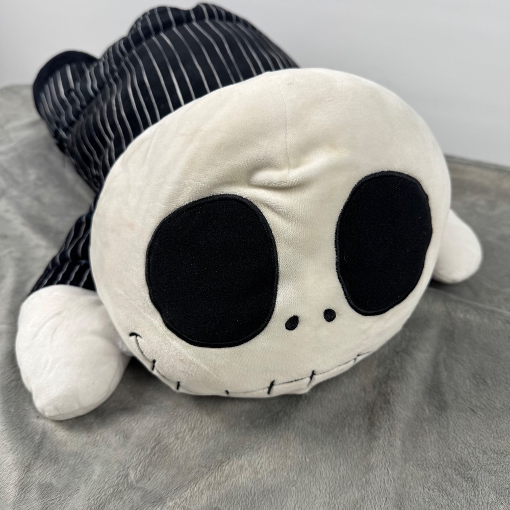 Disney Jack Skellington Cuddleez Plush Large 24in Black White Pinstripe Suit